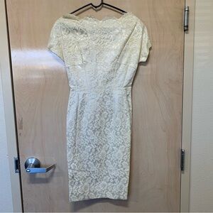 Vintage Handmade No Tags Dress for Women off White lace shift wedding party